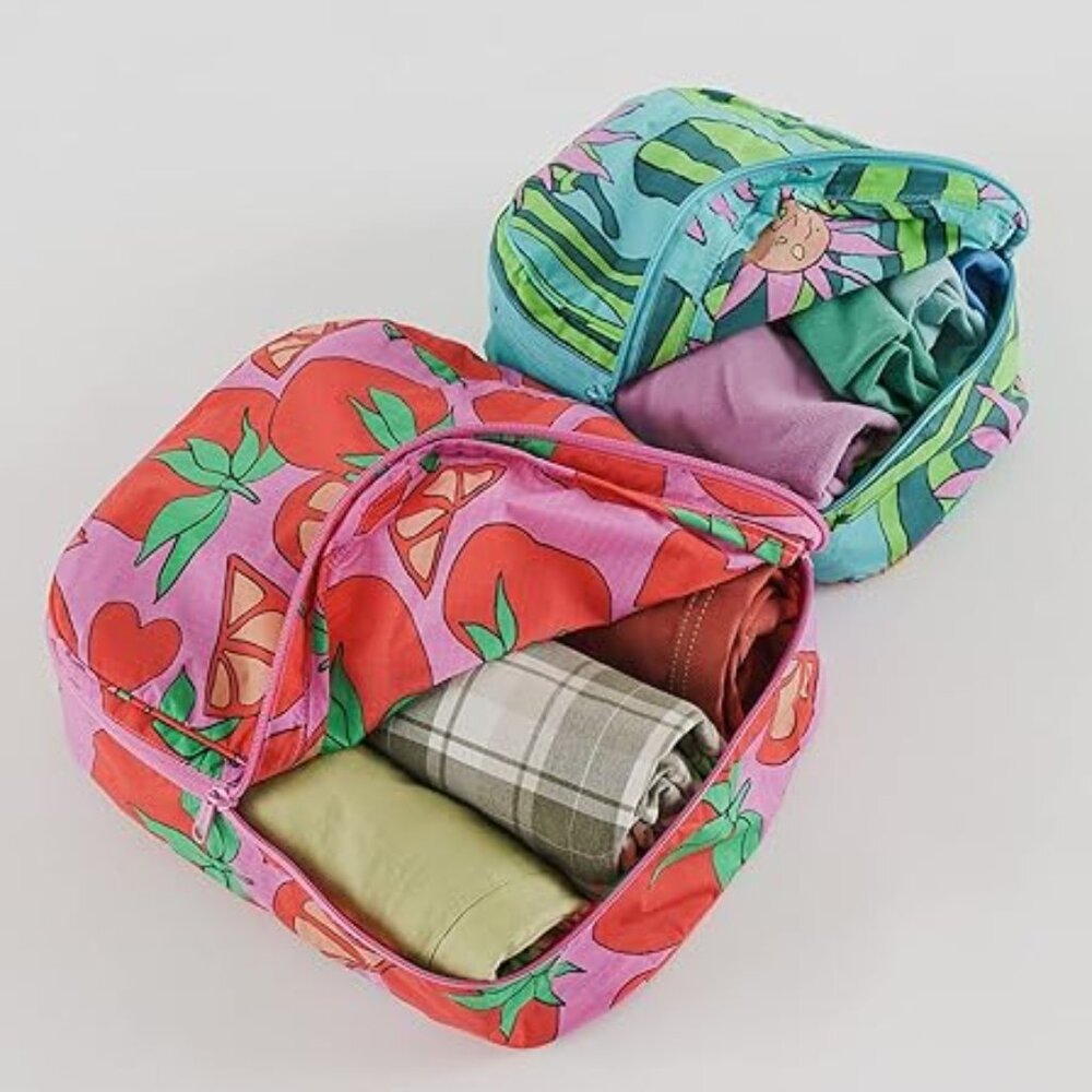 NWT Baggu Packing Cube Set - Summer Veggies (Tomatoes, Zucchinis)